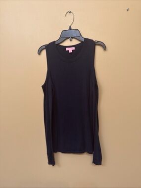 Lilly pulitzer navy small cold shoulder delicate sweater